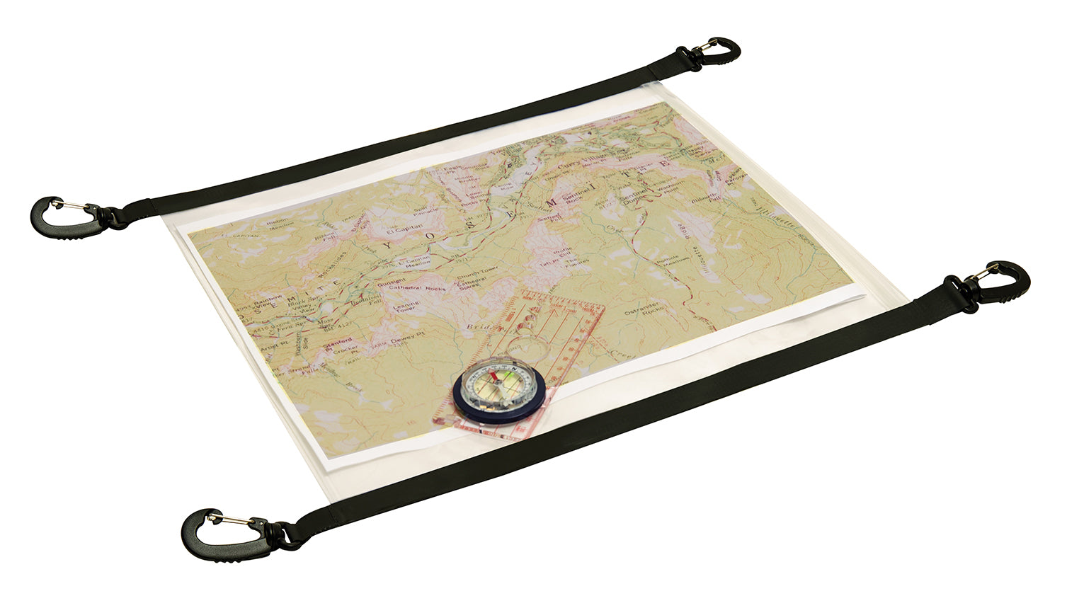 Waterproof Map and Document Pouch with Carabiner Straps