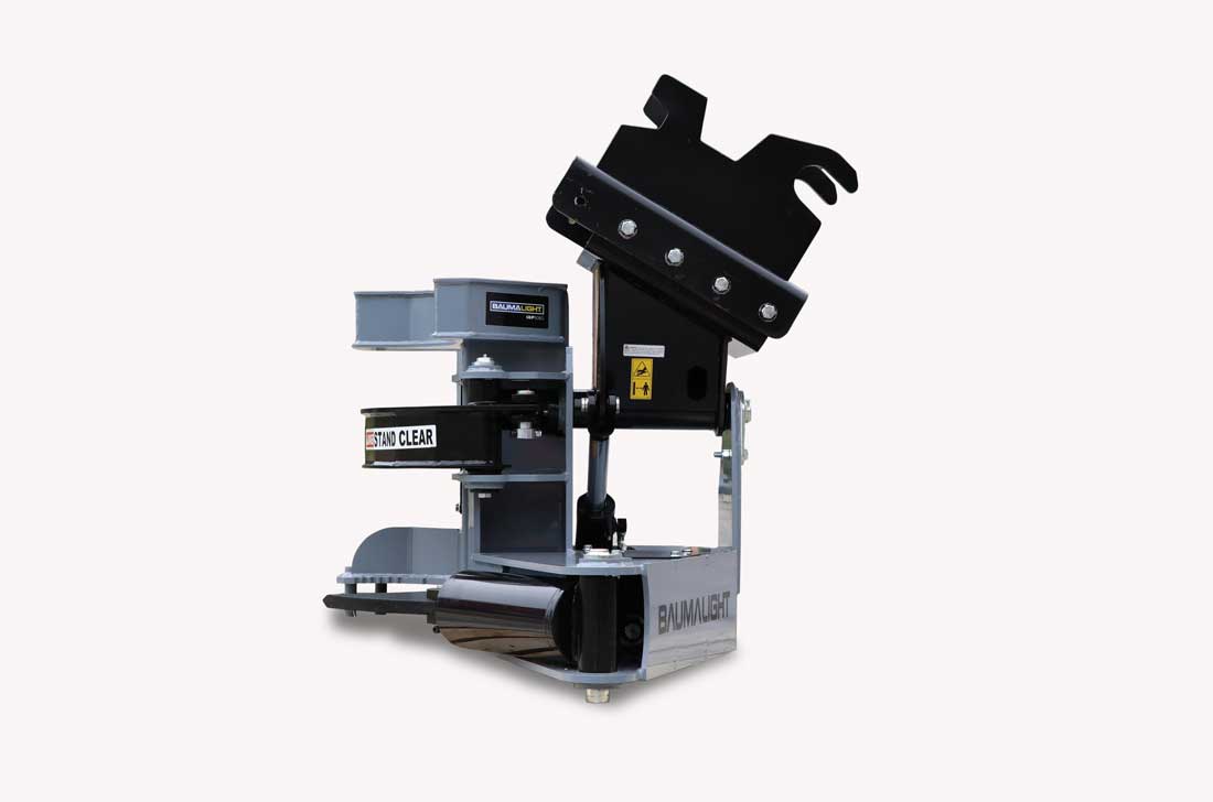 Baumalight IXP508G tree shear — Baumalight IXP508G with excavator adapter