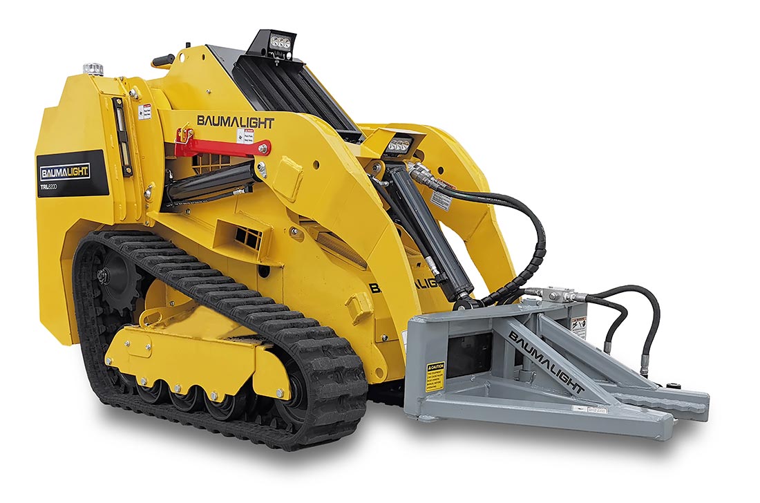 Baumalight ISH3M tree puller — Baumalight mini track loader TRL620D