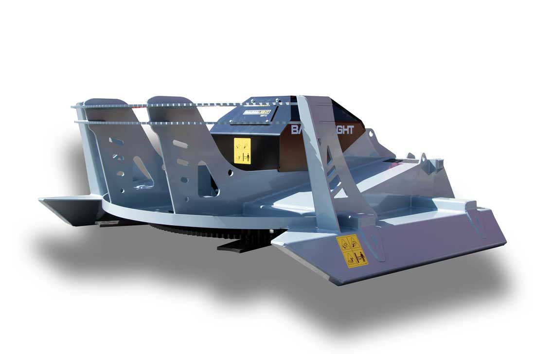 Baumalight CF772 rotary brush cutter carrier and attachment setup
