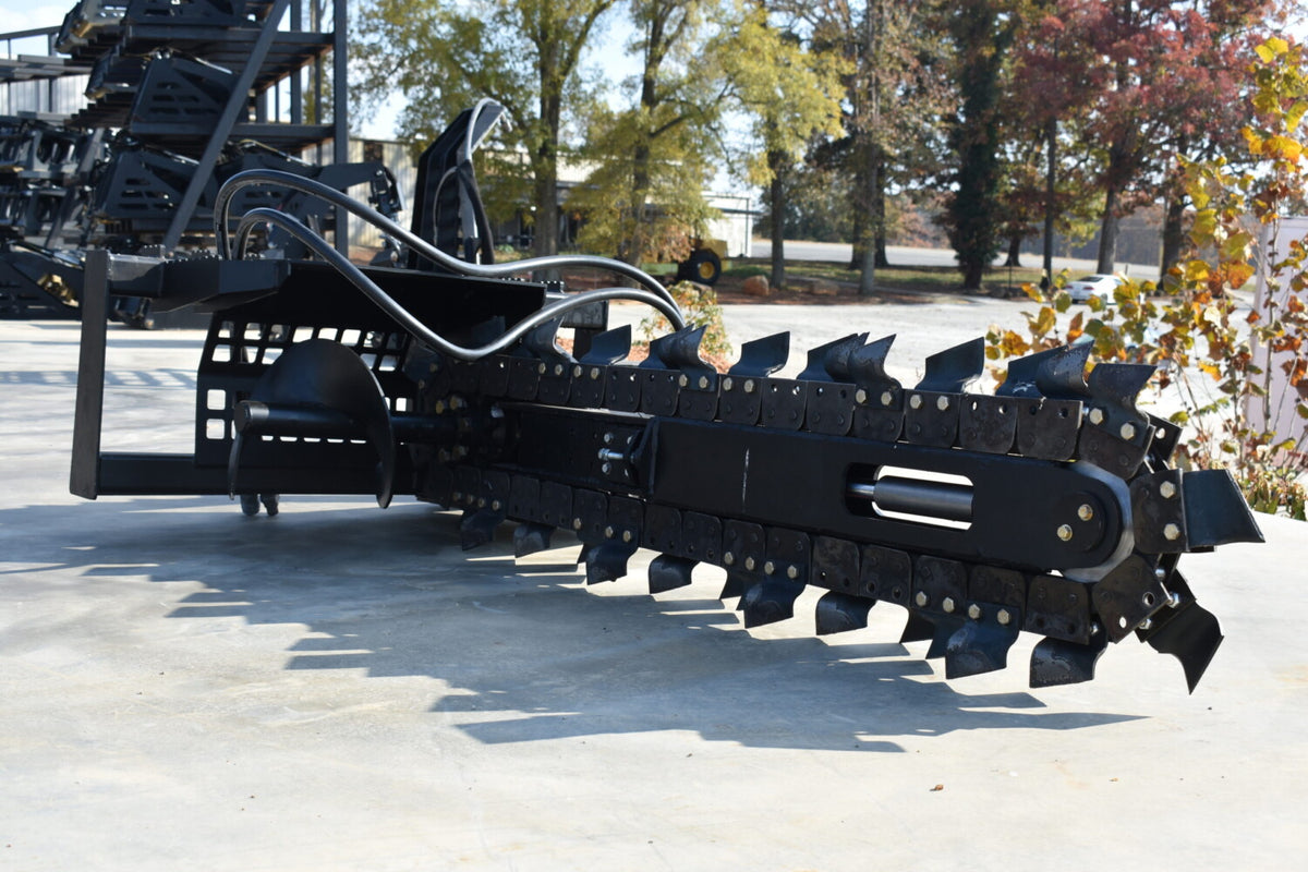 Loflin Fabrication Hydraulic Trencher For Skid Steers & Track Loaders; manufacturer family image, illustrated configuration may differ.