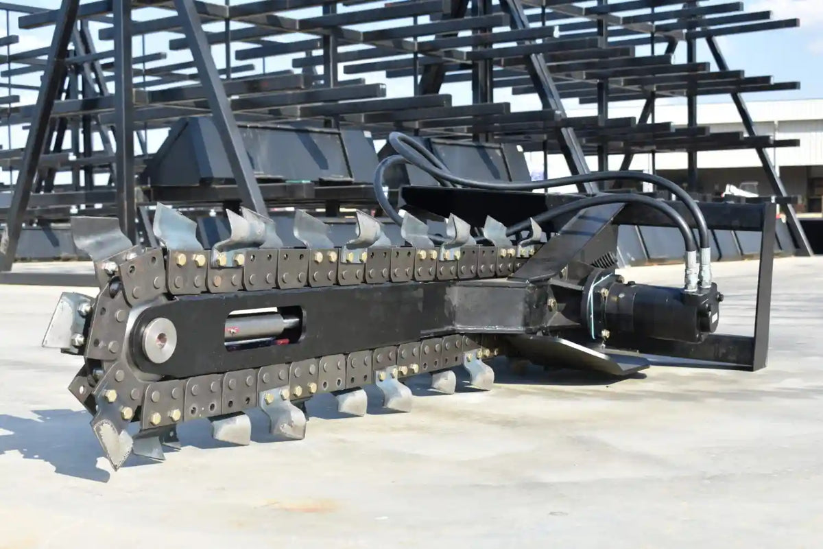Loflin Fabrication Hydraulic Trencher For Skid Steers & Track Loaders; manufacturer family image, illustrated configuration may differ.
