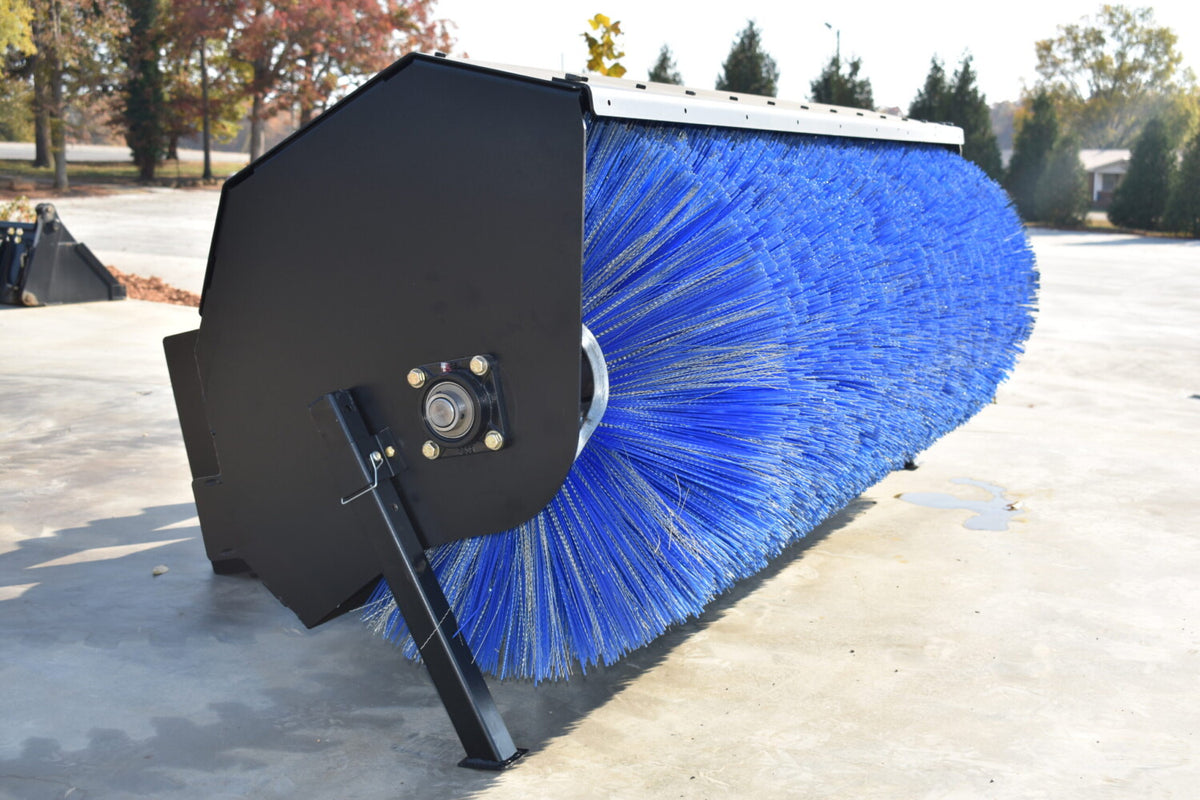 Loflin Fabrication Hydraulic Angle Broom For Skid Steers & Track Loaders; manufacturer family image, illustrated configuration may differ.