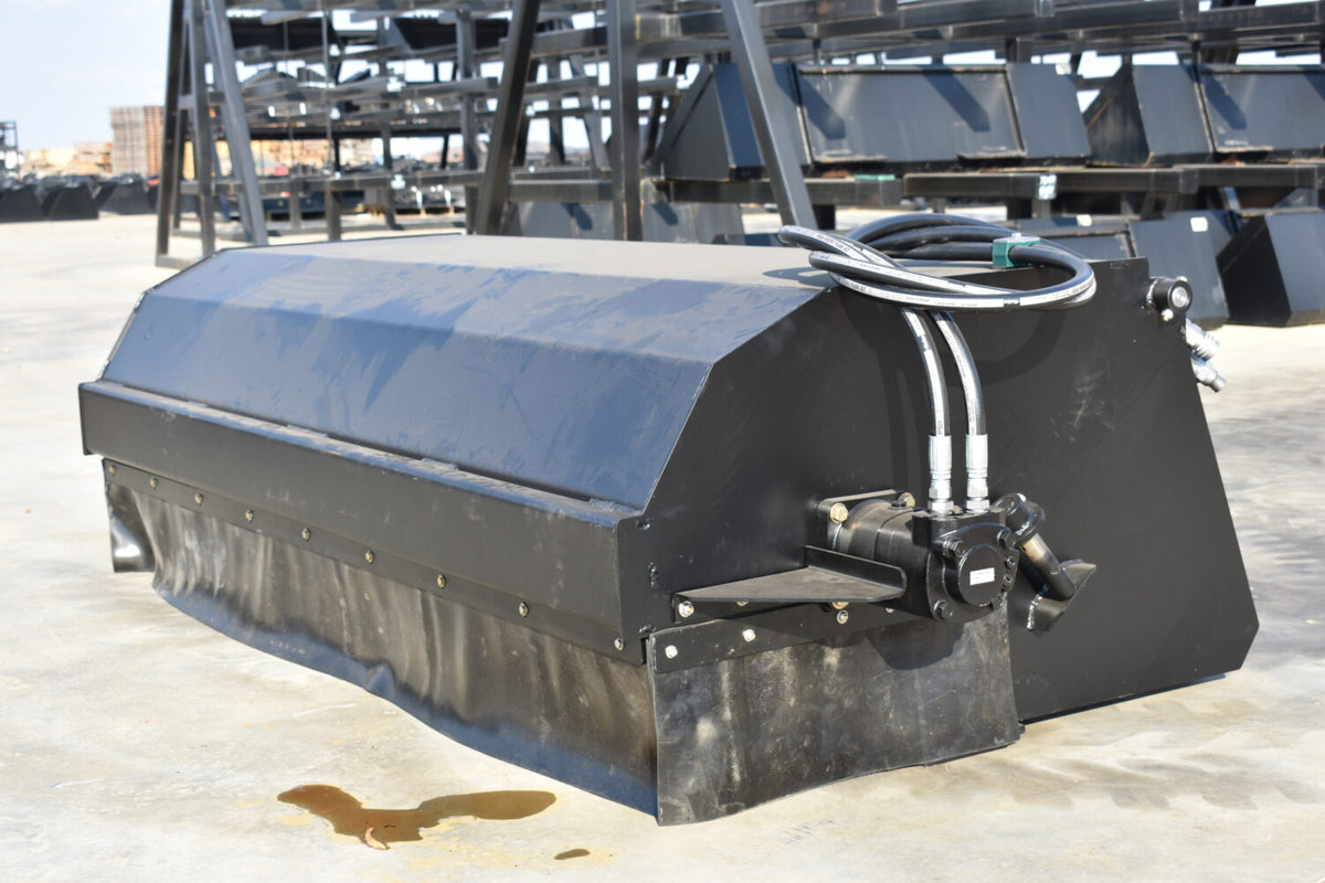 Loflin Fabrication Hydraulic Pickup Broom For Skid Steers & Track Loaders; manufacturer family image, illustrated configuration may differ.