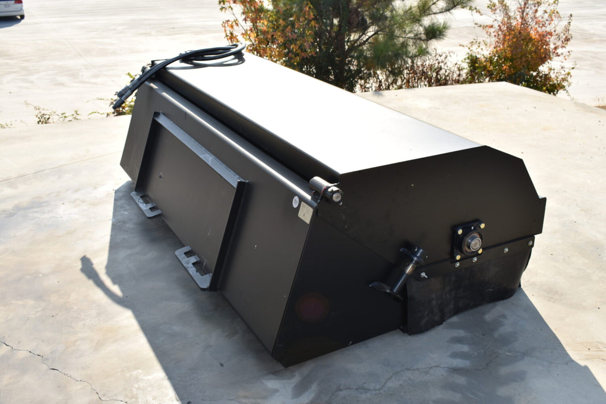 Loflin Fabrication Hydraulic Pickup Broom For Skid Steers & Track Loaders; manufacturer family image, illustrated configuration may differ.