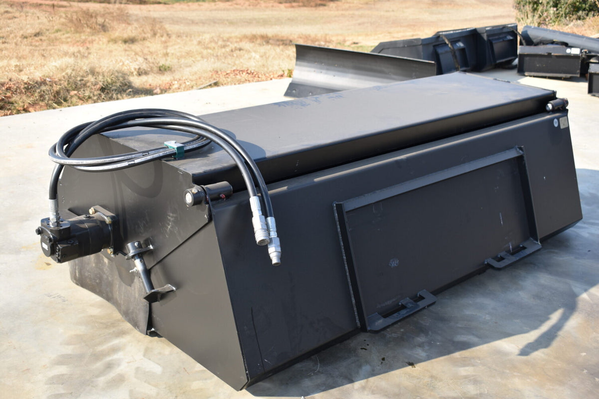 Loflin Fabrication Hydraulic Pickup Broom For Skid Steers & Track Loaders; manufacturer family image, illustrated configuration may differ.