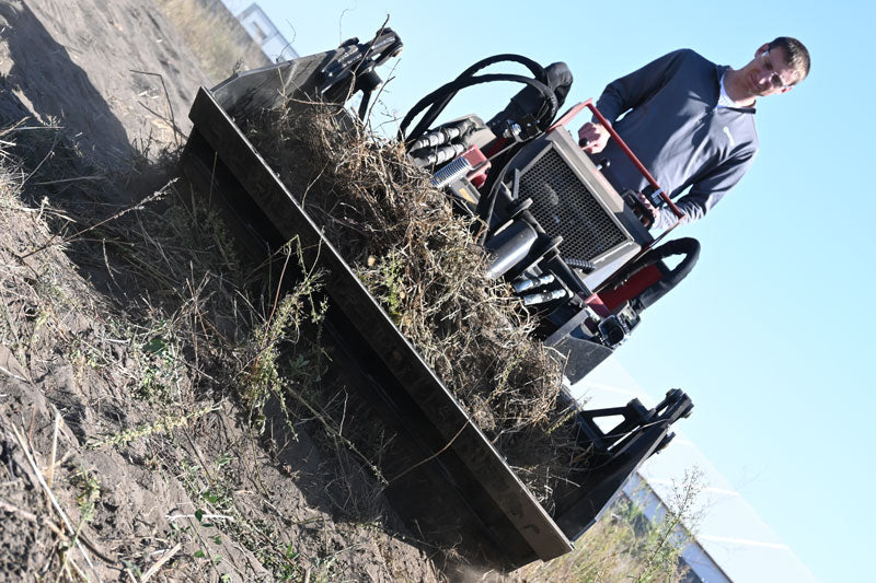 Virnig V20 Mini Skid Steer Multi-Purpose Bucket (4-in-1); manufacturer family image, configuration may differ
