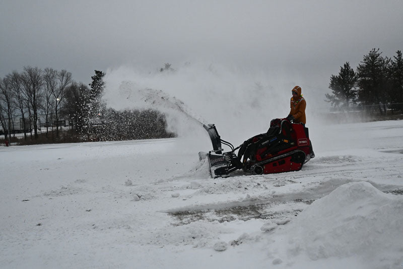 Virnig V20 Mini Skid Steer Snow Blower; manufacturer family image, configuration may differ
