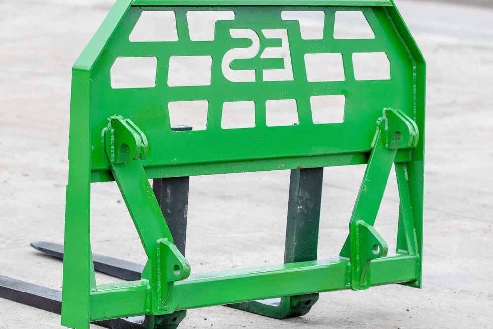 Express Steel Global Euro Pallet Fork Frame; compatible forks/spears pictured may be sold separately