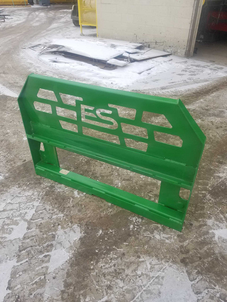 Express Steel John Deere Quick Attach Pallet Fork Frame; compatible forks/spears pictured may be sold separately