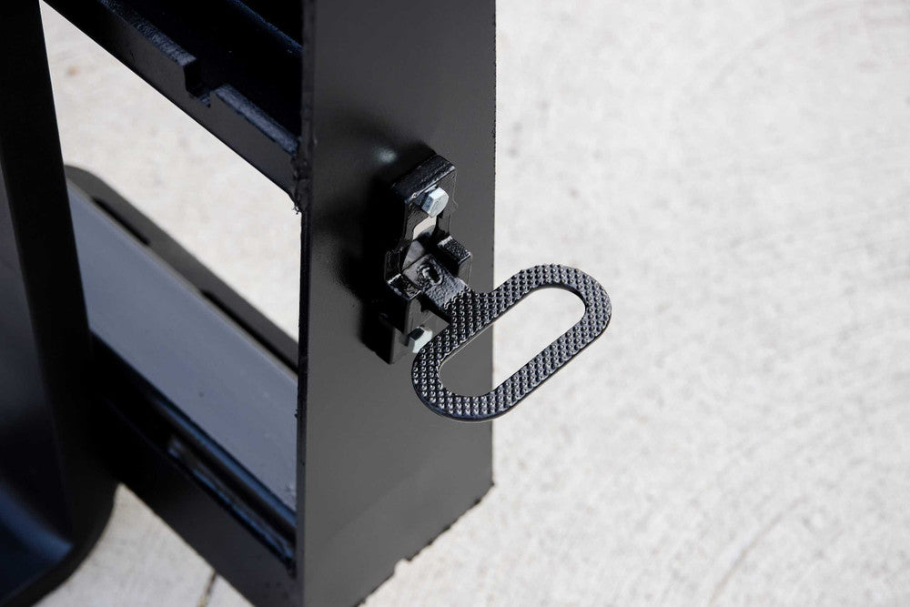 Express Steel Standard Pallet Fork Frame; compatible forks/spears pictured may be sold separately