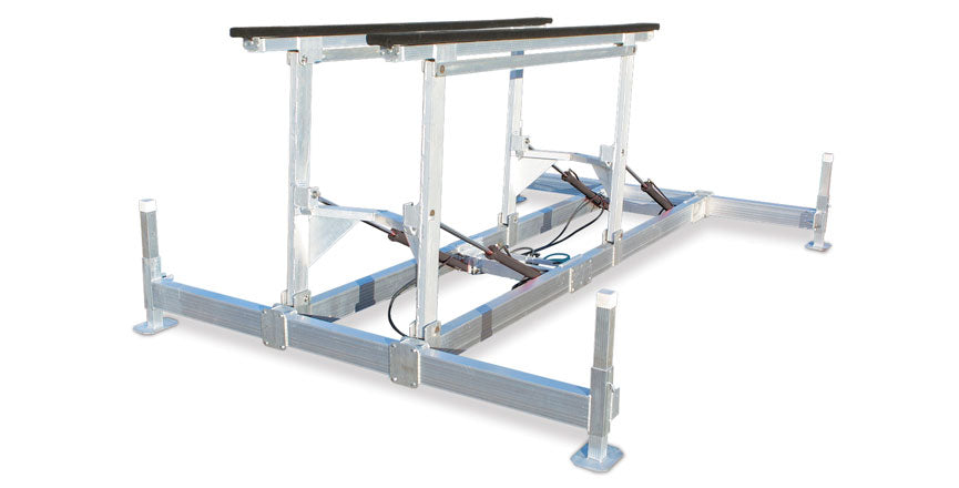 8,100 lb Hydraulic Boat Lift – Heavy-Duty Free Standing Vertical Lift – Hewitt by Boat Lift Distributors