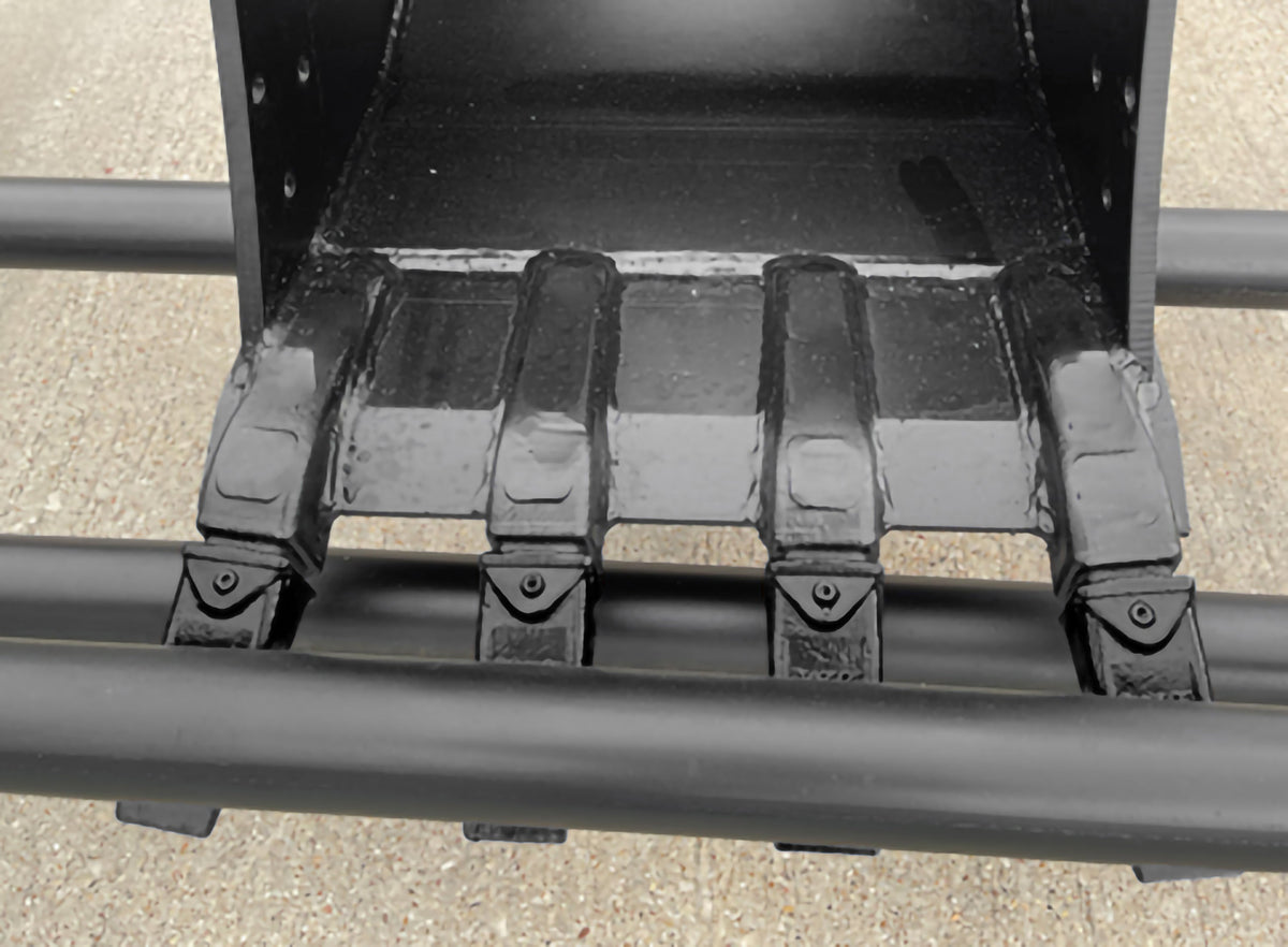 Loflin Fabrication Mini Excavator Bucket For Mini Excavators manufacturer family image 2; illustrated configuration may differ from selected option