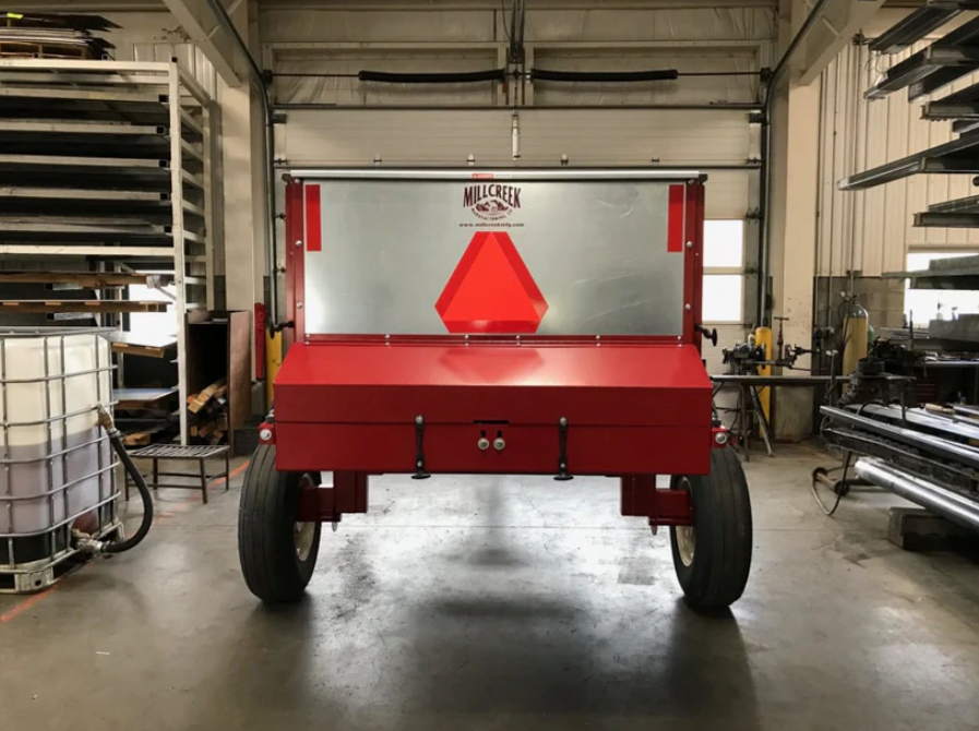 Row Mulcher for Orchards Vineyards and Farms - Wide Heavy Duty Ground Cover Spreader - Millcreek Manufacturing 588 1028 Models