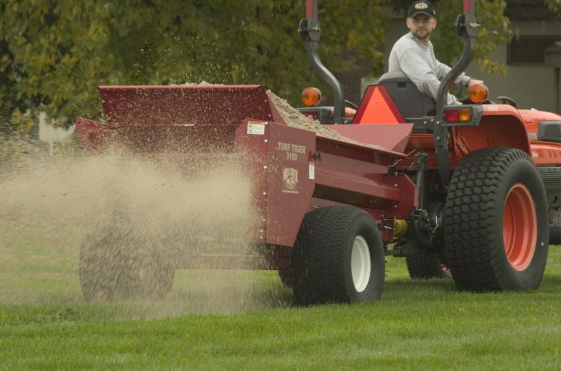 Topdresser – Mid-Size Top Dressing Spreader for Lawn and Turf – Millcreek Manufacturing 3100 and 3200 Models