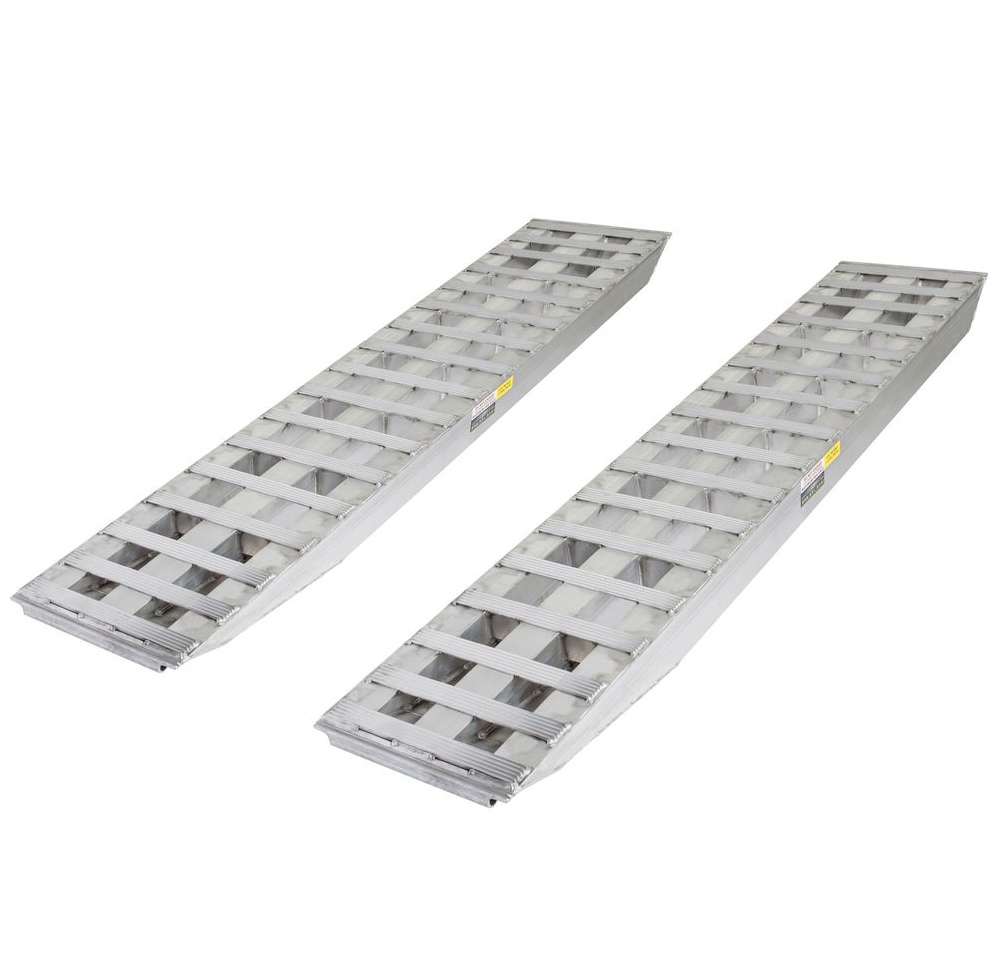 Trailer Ramps – Aluminum Heavy Duty Trailer Loading Ramps (Pair) - 8 ft Aluminum Ramps for Equipment Trailers