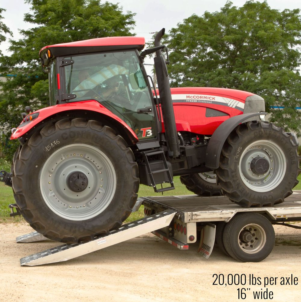 Trailer Ramps – Aluminum Heavy Duty Trailer Loading Ramps (Pair) - 8 ft Aluminum Ramps for Equipment Trailers