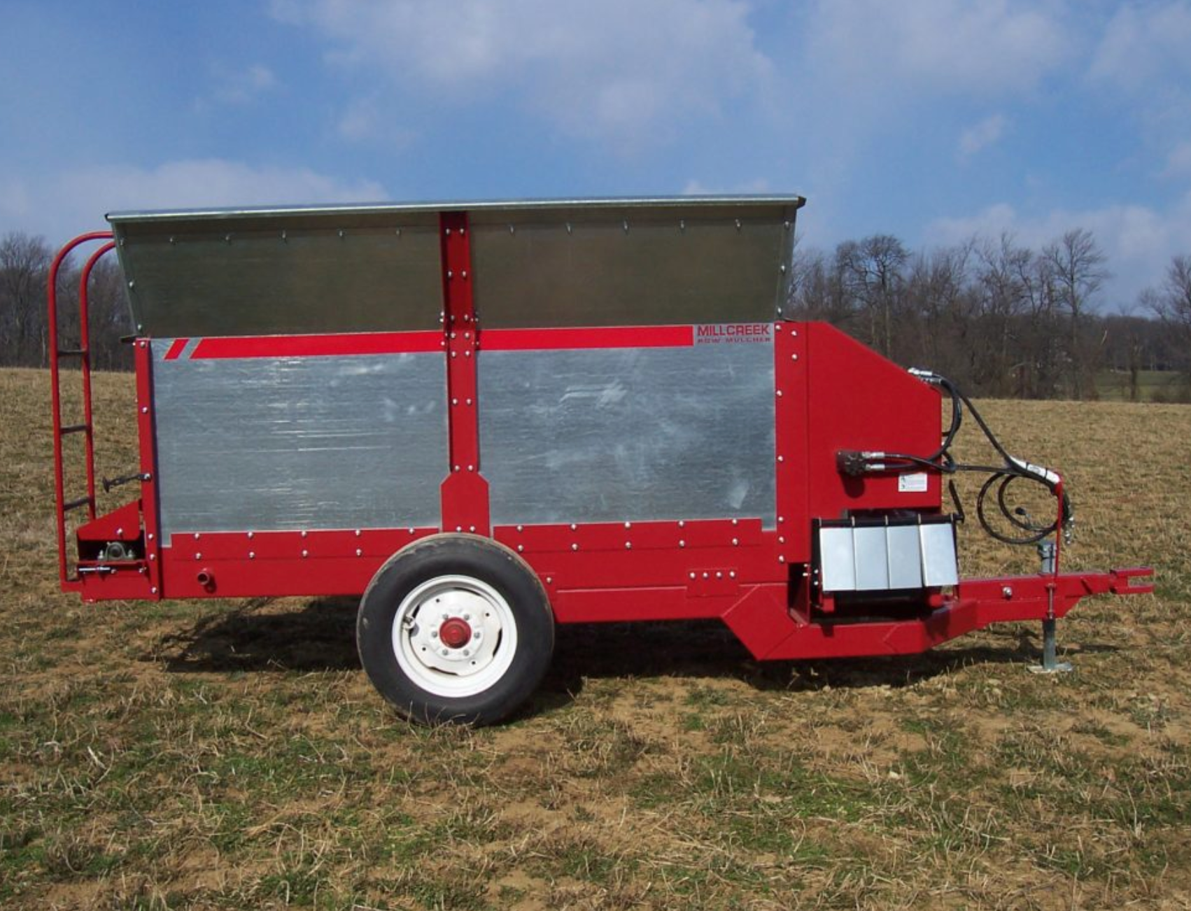 Row Mulcher for Orchards Vineyards and Farms - Compact Heavy Duty Ground Cover Spreader - Millcreek Manufacturing Models