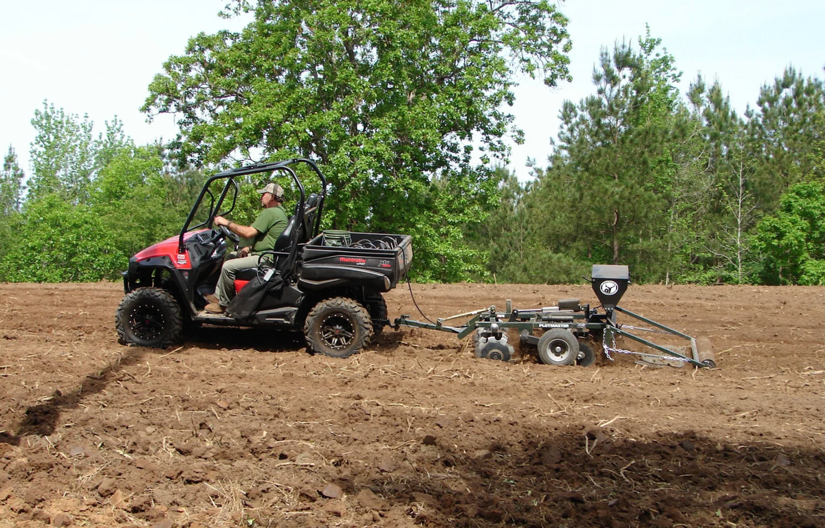 Plotmaster 400 Food Plot Planter with Seeder – ATV/UTV & Tractor (5-in-1 Plow, Disc, Seed, Drag)