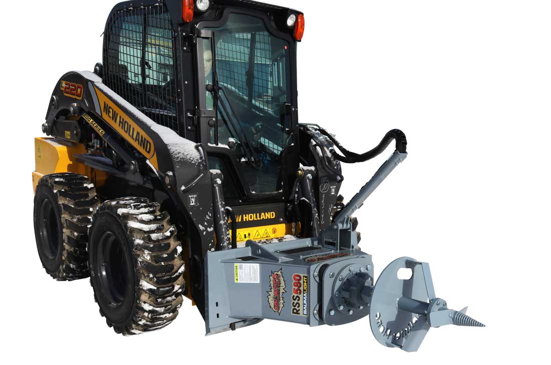 RSS580 stump planer — Stump auger on New Holland L220