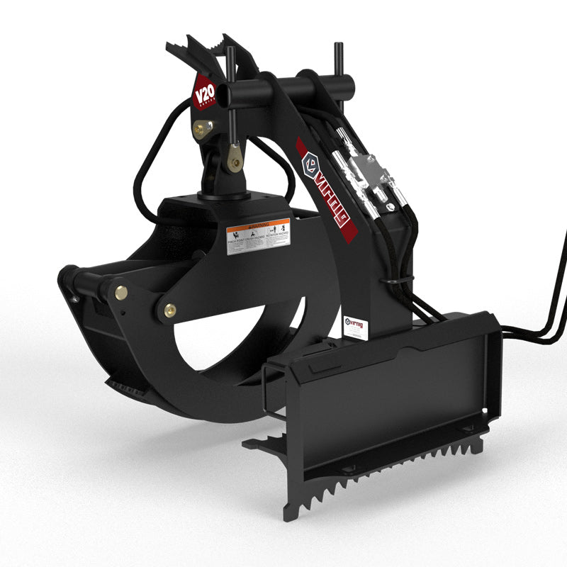 Virnig V20 Mini Skid Steer Rotating Log Grapple; manufacturer family image, configuration may differ