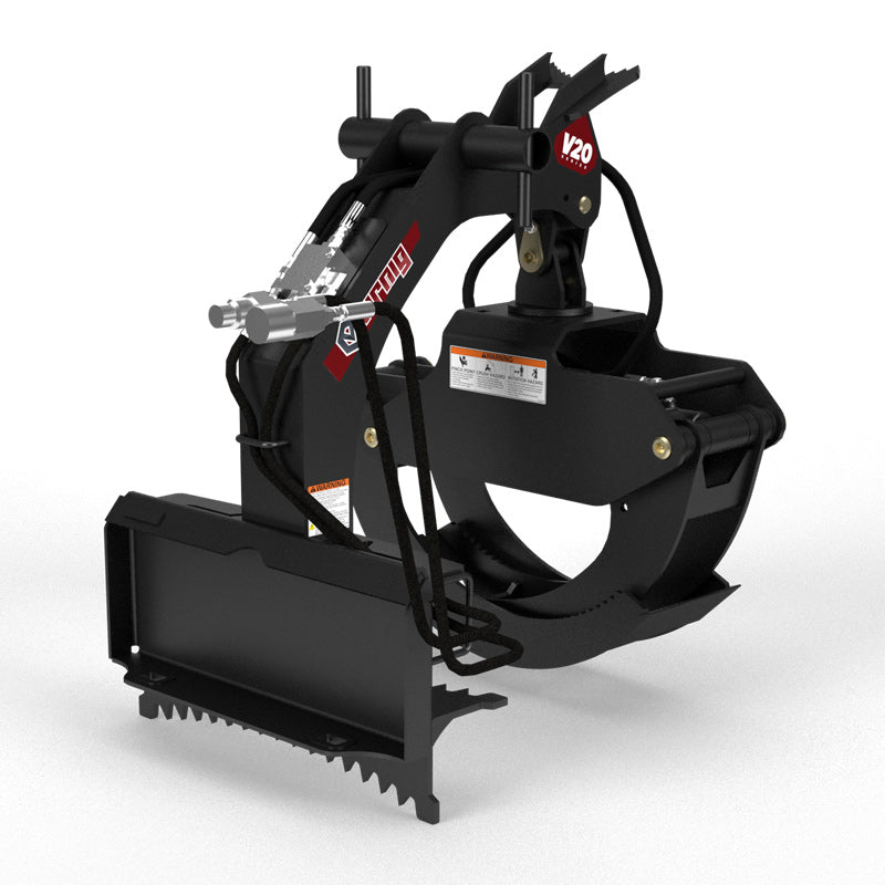 Virnig V20 Mini Skid Steer Rotating Log Grapple; manufacturer family image, configuration may differ