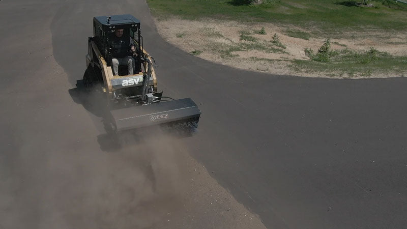 Virnig V20 Mini Skid Steer Angle Broom; manufacturer family image, configuration may differ