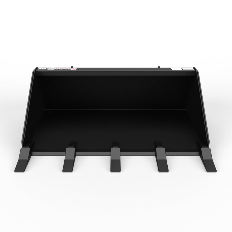 Virnig V20 Mini Skid Steer Low Profile Dirt Bucket; manufacturer family image, configuration may differ
