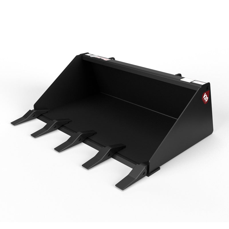 Virnig V20 Mini Skid Steer Low Profile Dirt Bucket; manufacturer family image, configuration may differ