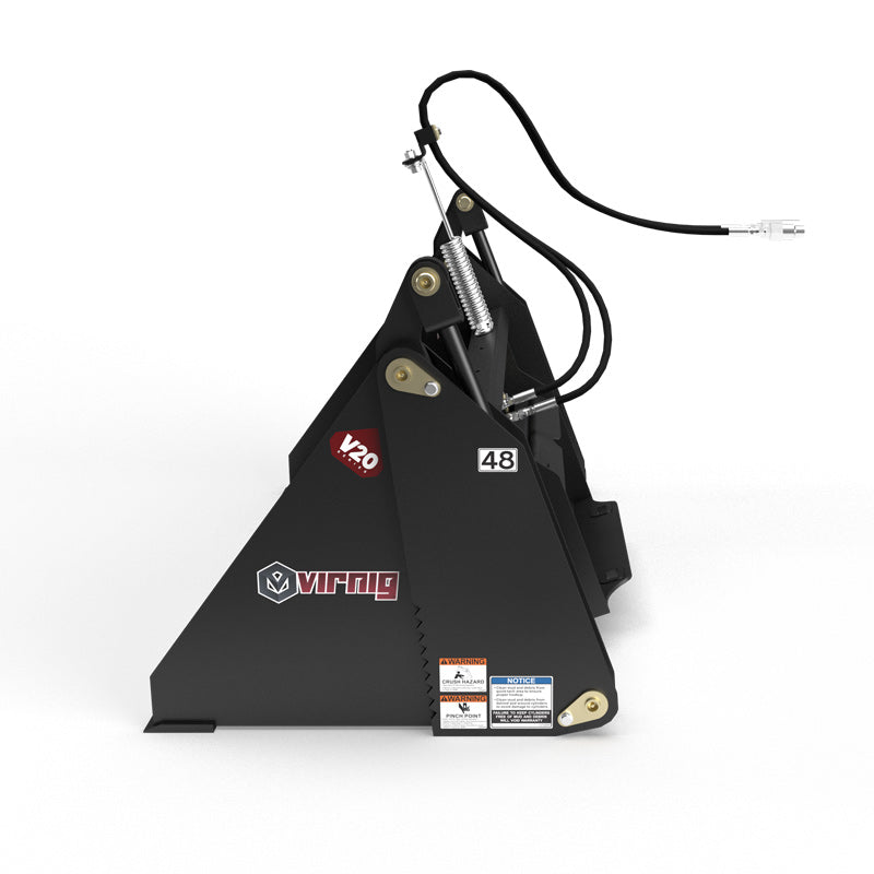 Virnig V20 Mini Skid Steer Multi-Purpose Bucket (4-in-1); manufacturer family image, configuration may differ