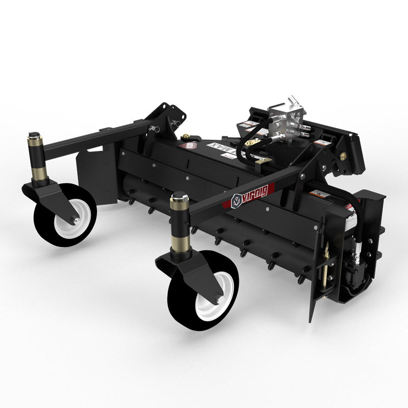 Virnig V20 Mini Skid Steer Power Rake; manufacturer family image, configuration may differ