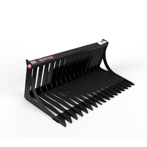 Virnig V20 Mini Skid Steer Skeleton Rock Bucket; manufacturer family image, configuration may differ