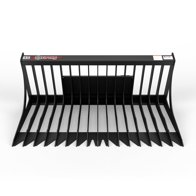 Virnig V20 Mini Skid Steer Skeleton Rock Bucket; manufacturer family image, configuration may differ
