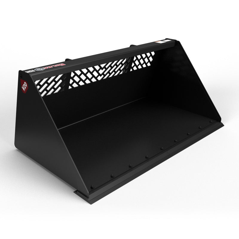 Virnig V20 Mini Skid Steer Snow/Light Material Bucket; manufacturer family image, configuration may differ