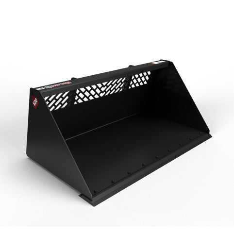 Virnig V20 Mini Skid Steer Snow/Light Material Bucket; manufacturer family image, configuration may differ