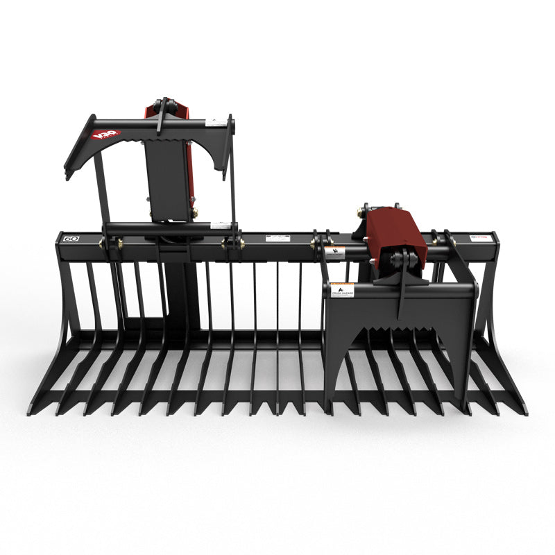 Virnig V30 Compact Tractor Skeleton Rock Grapple; manufacturer family image, configuration may differ