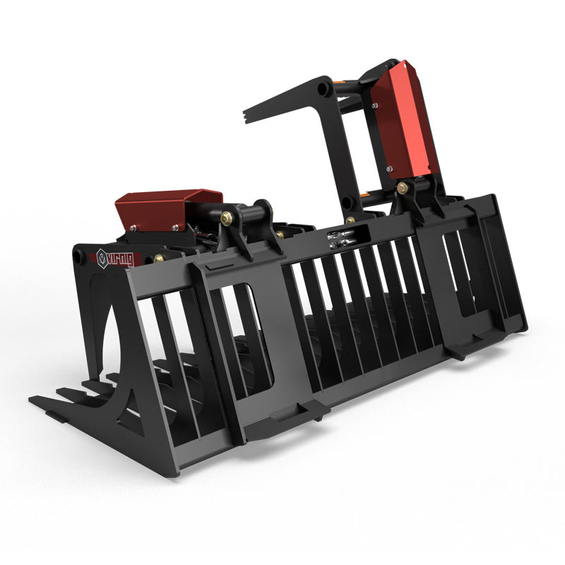 Virnig V30 Compact Tractor Skeleton Rock Grapple; manufacturer family image, configuration may differ