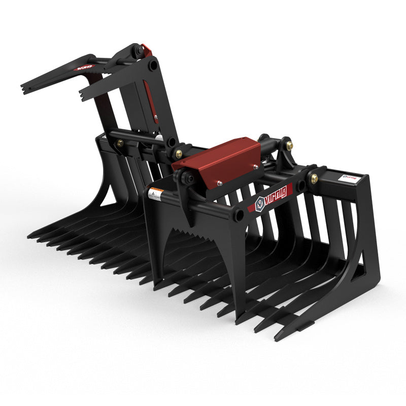 Virnig V30 Compact Tractor Skeleton Rock Grapple; manufacturer family image, configuration may differ