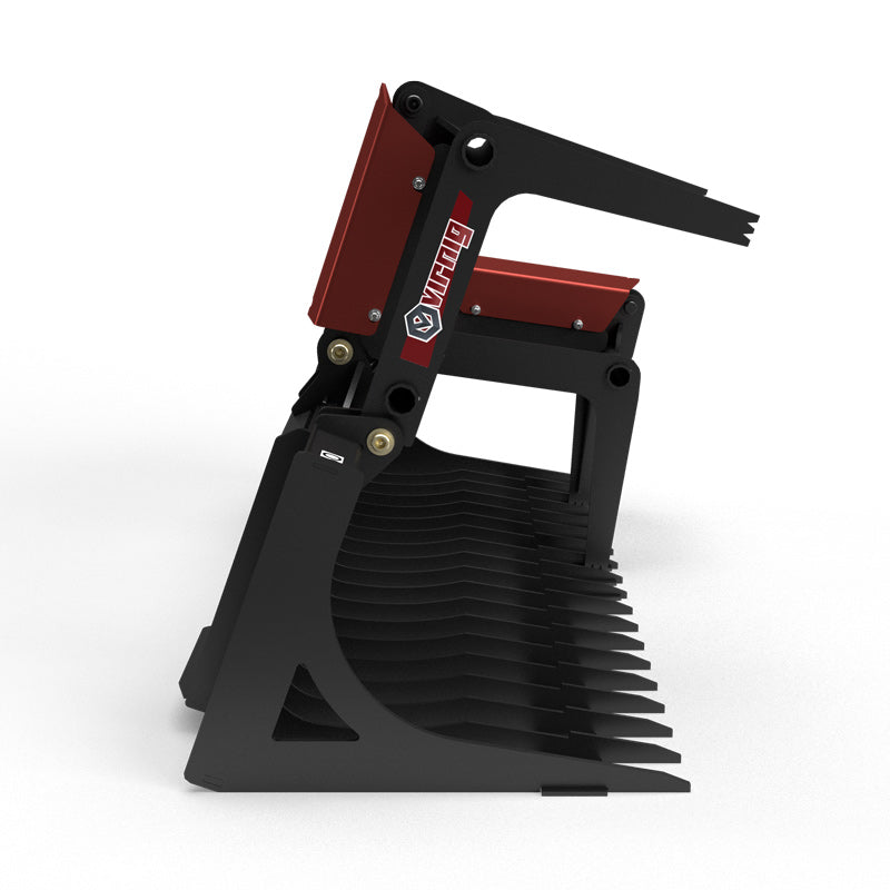 Virnig V30 Compact Tractor Skeleton Rock Grapple; manufacturer family image, configuration may differ