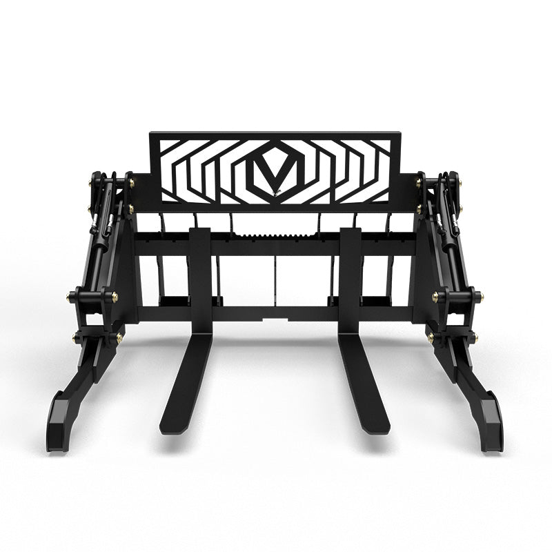 Virnig V60 Two-Cylinder Pipe & Mat Pallet Fork Grapple; manufacturer family image, configuration may differ