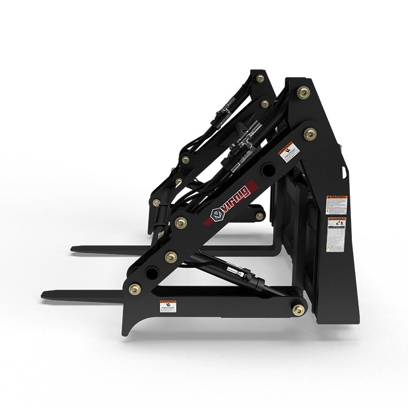 Virnig V60 Four-Cylinder Pipe Pallet Fork Grapple; manufacturer family image, configuration may differ