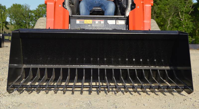 Loflin Fabrication Cake Bucket For Skid Steers manufacturer family image 1; illustrated configuration may differ from selected option