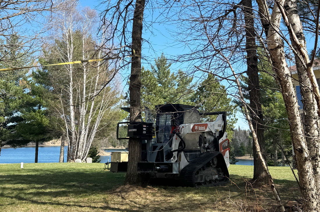 Baumalight ISH918G tree shear — customer with ish918g in action