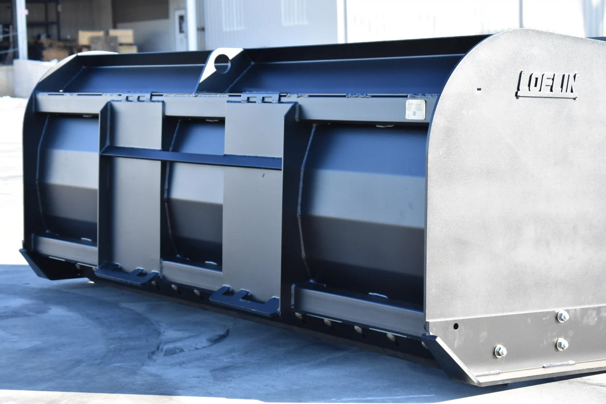 Loflin Fabrication Snow Pusher For Skid Steers & Track Loaders; manufacturer family image, illustrated configuration may differ.