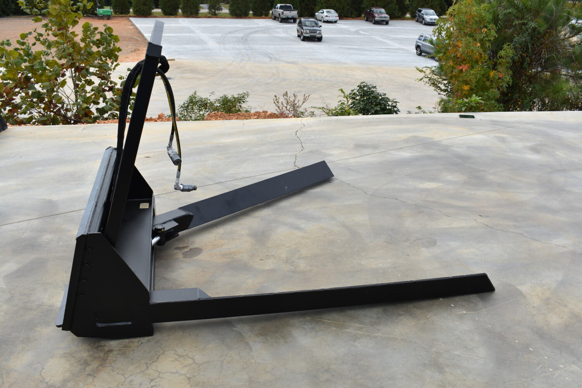 Loflin Fabrication Hydraulic Nursery Forks For Skid Steers & Track Loaders; manufacturer family image, illustrated configuration may differ.