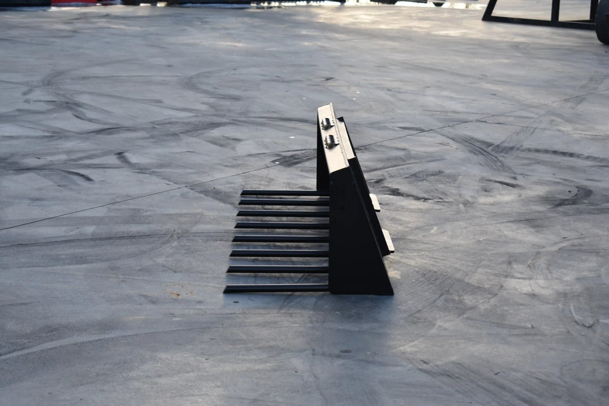 Loflin Fabrication 72-Inch Manure Fork For Skid Steers & Track Loaders; manufacturer family image, illustrated configuration may differ.