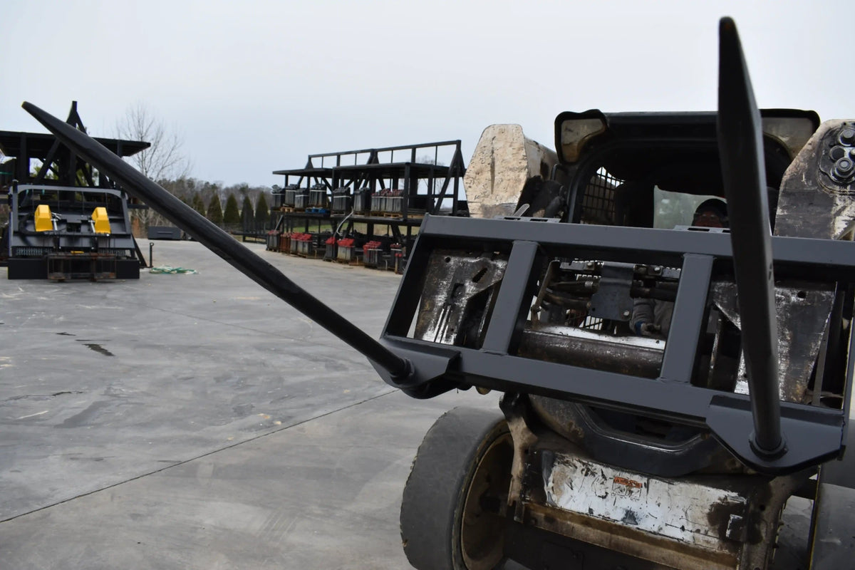 Loflin Fabrication Double-Bottom Hay Spear For Skid Steers & Track Loaders; manufacturer family image, illustrated configuration may differ.