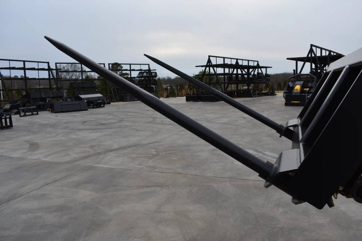 Loflin Fabrication Double-Bottom Hay Spear For Skid Steers & Track Loaders; manufacturer family image, illustrated configuration may differ.
