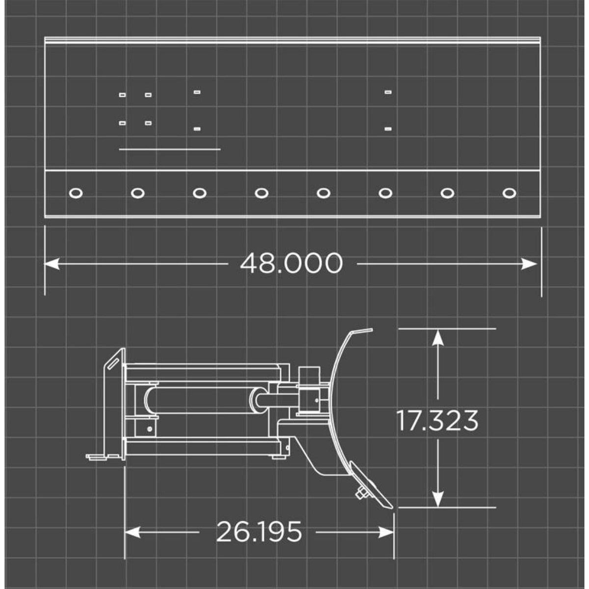 Loflin Fabrication Hydraulic Angle Dozer Blade For Mini Skid Steers; illustrated width or mount may vary