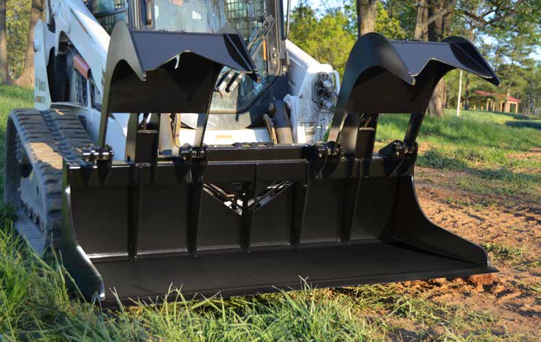 Loflin Fabrication Standard Duty Grapple Bucket shown in manufacturer catalog